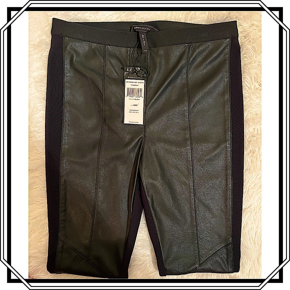 BCBG MaxAzria “Maddex” Leather Front Leggings (NWT) - Picture 5 of 10
